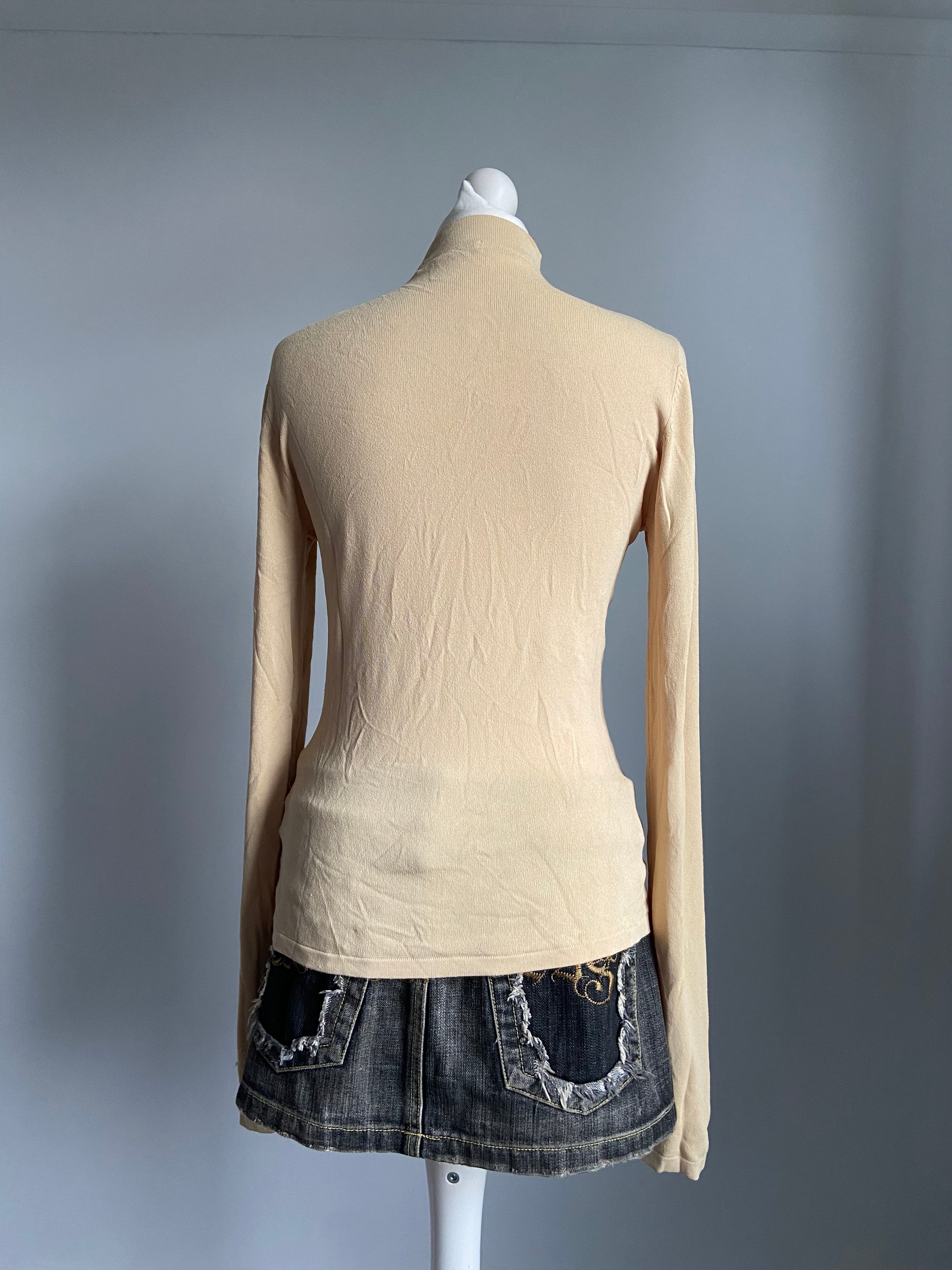 Vintage 00s Sequin Double Zip Top - Size S/M - Funky Cat