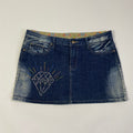 00s Rhinestone Mini Skirt - Size M - Funky Cat