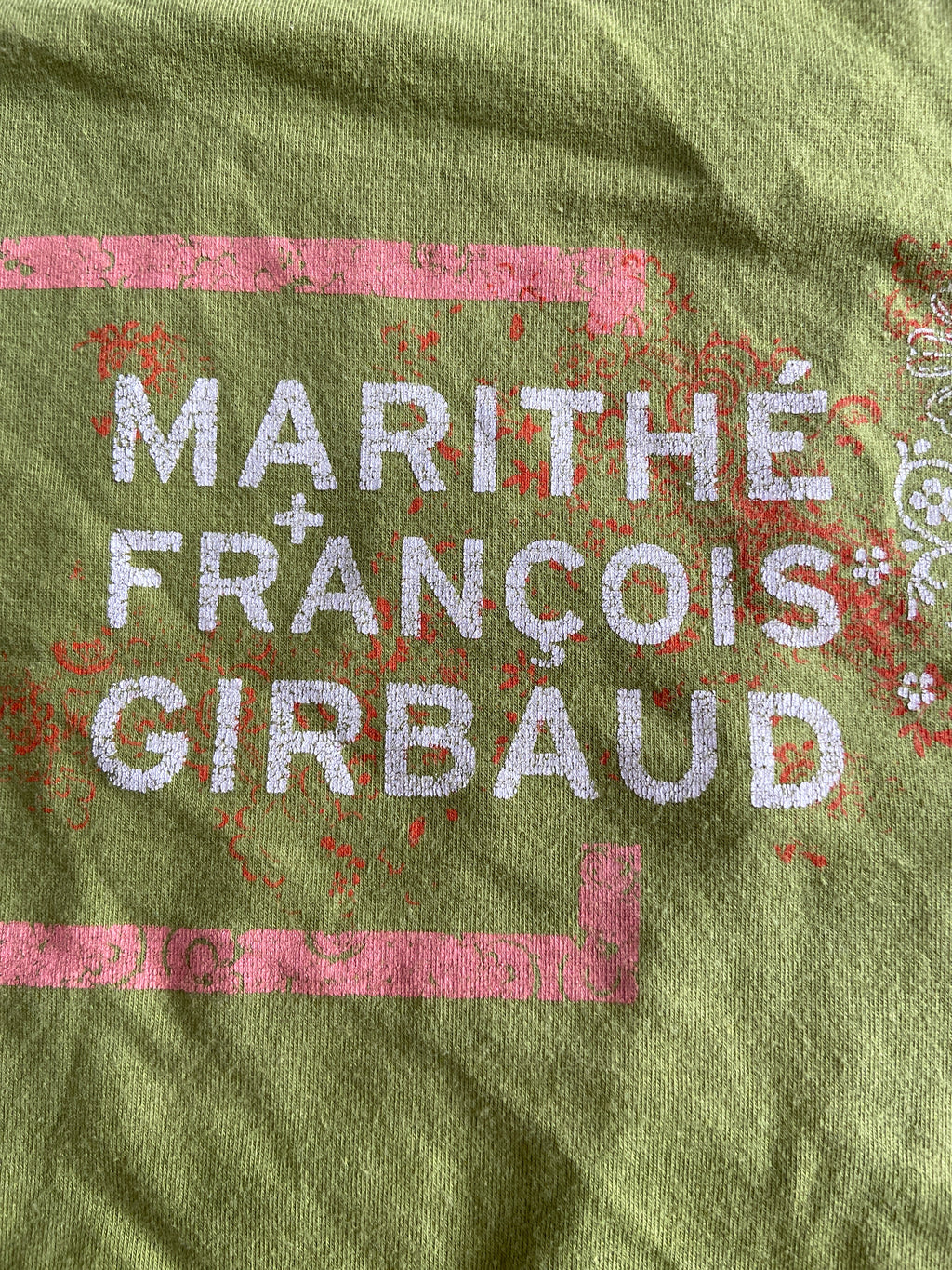 Marithé Francois Girbaud Green Baby Tee - Size XS/S - Funky Cat