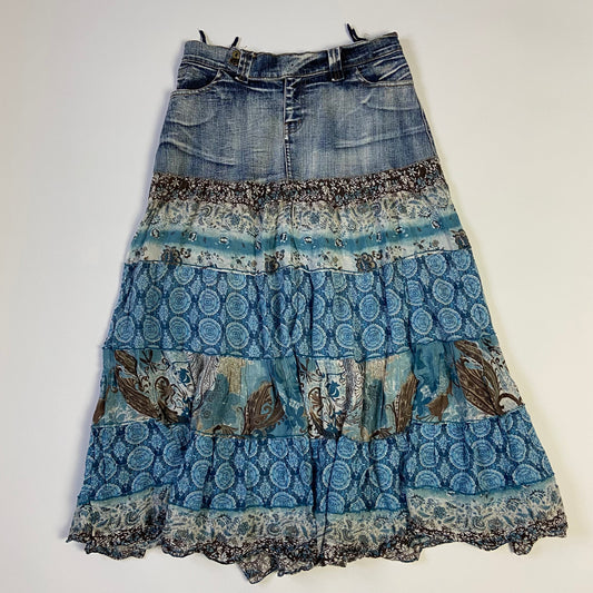 00s Denim Prairie Skirt - Size S/M