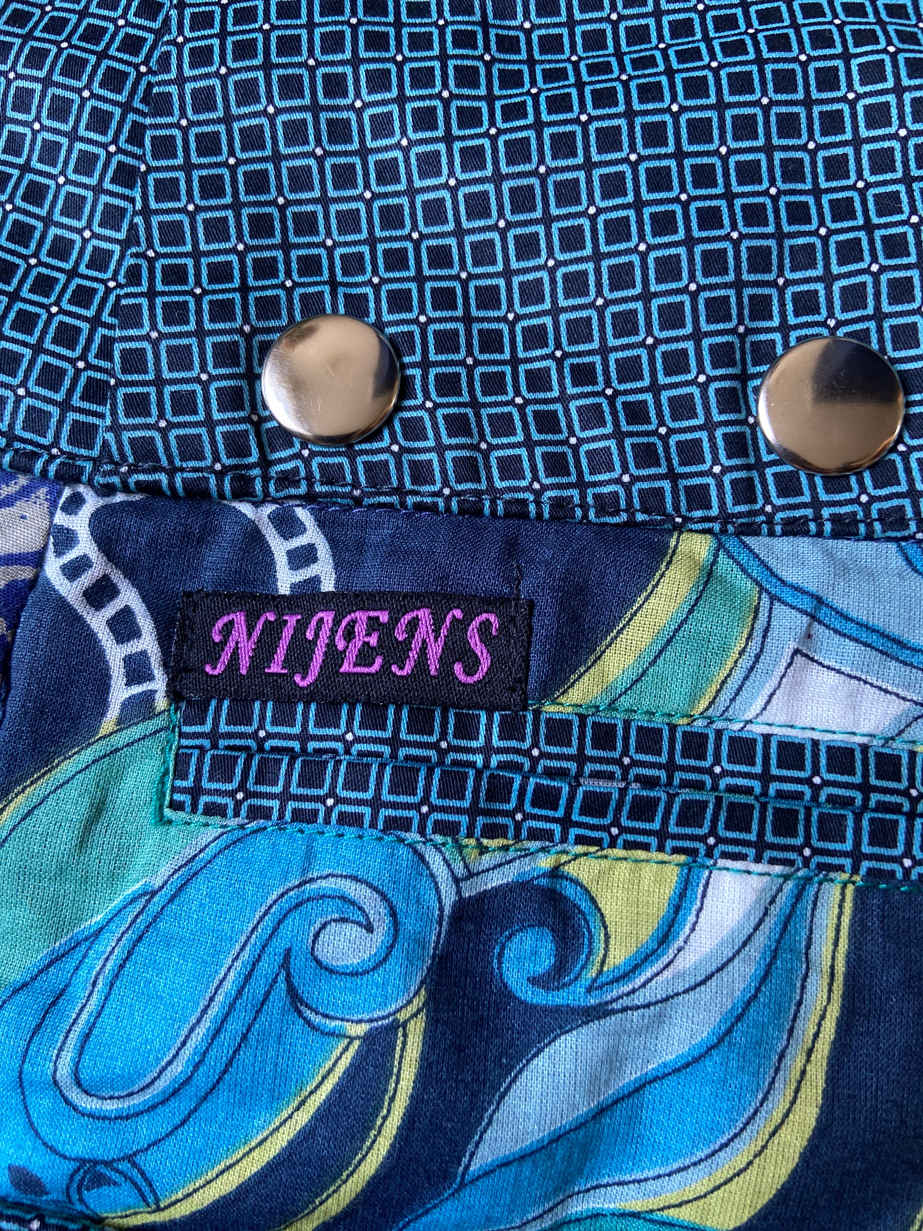 Vintage 00s Funky Print Adjustable Mini Skirt - One Size