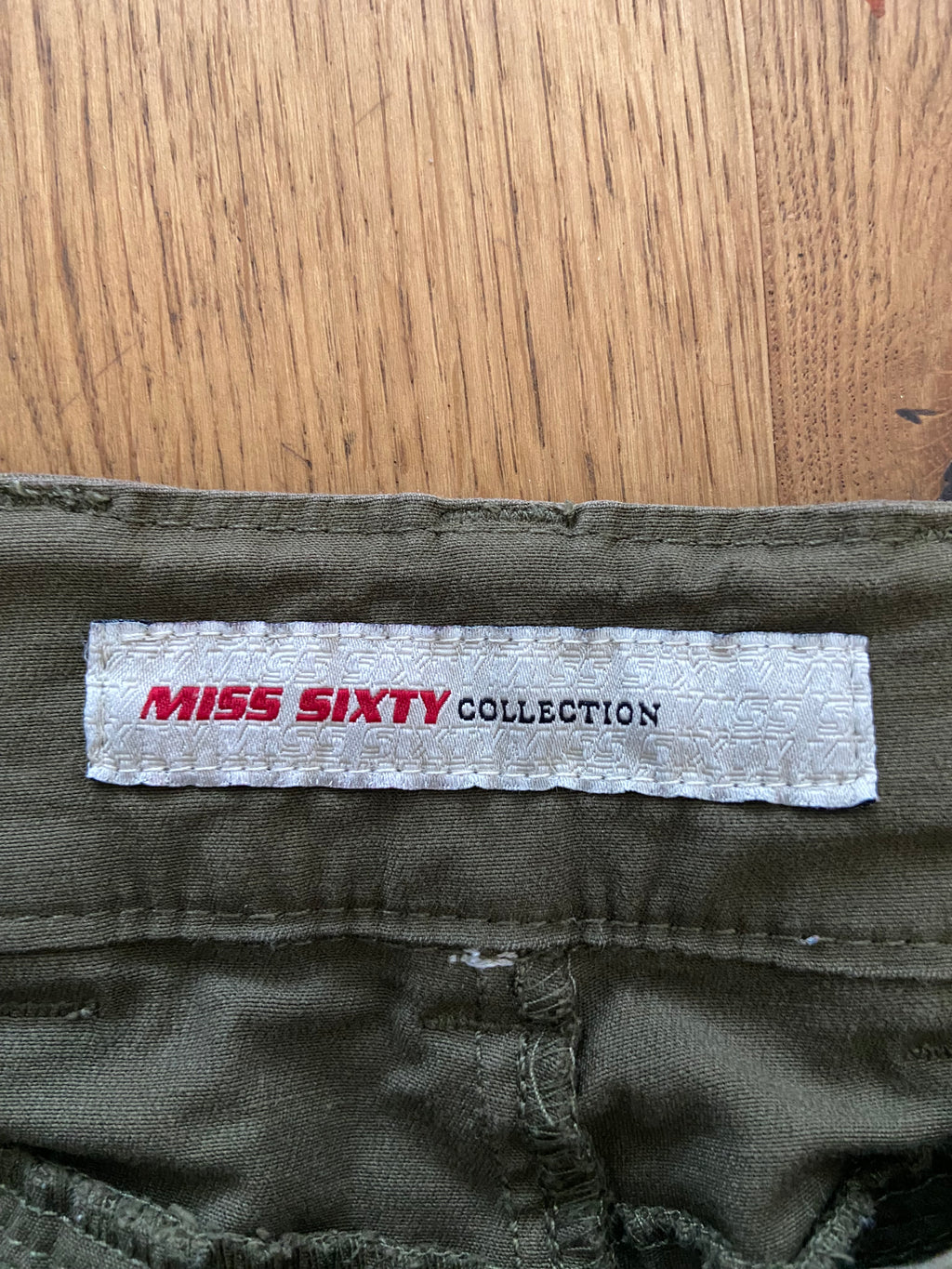Miss Sixty Khaki Capri Trousers - Size UK 10
