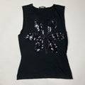 00s Sequin Flower Vest Top - Size S - Funky Cat