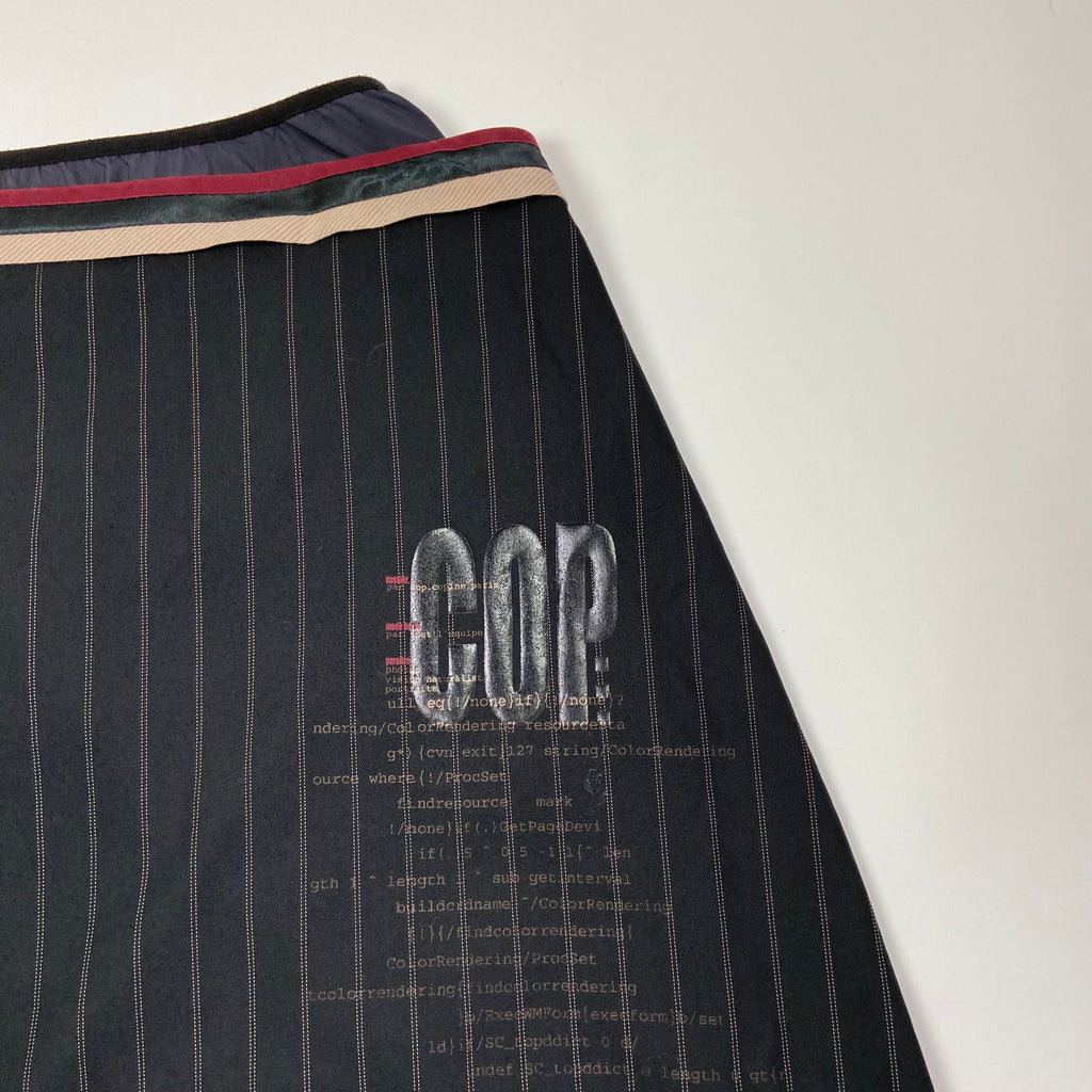 Cop Copine Asymmetric Pinstripe Skirt - Size S - Funky Cat