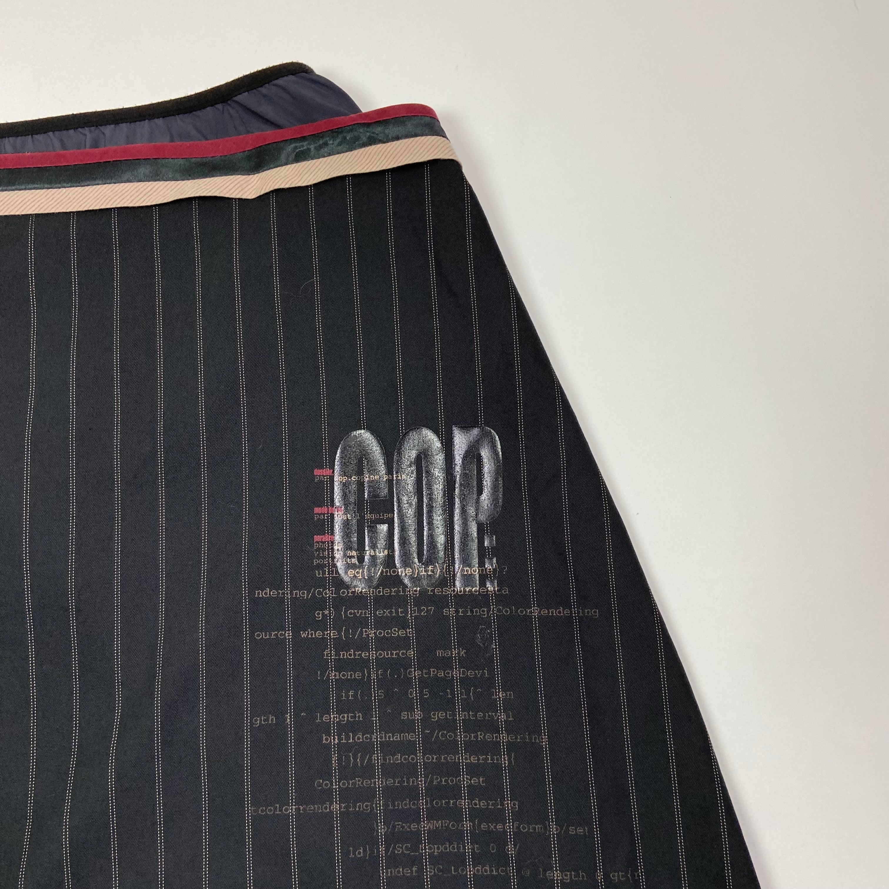 Cop Copine Asymmetric Pinstripe Skirt - Size S - Funky Cat
