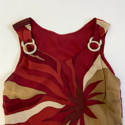 00s Ruched Graphic Vest Top - Size S