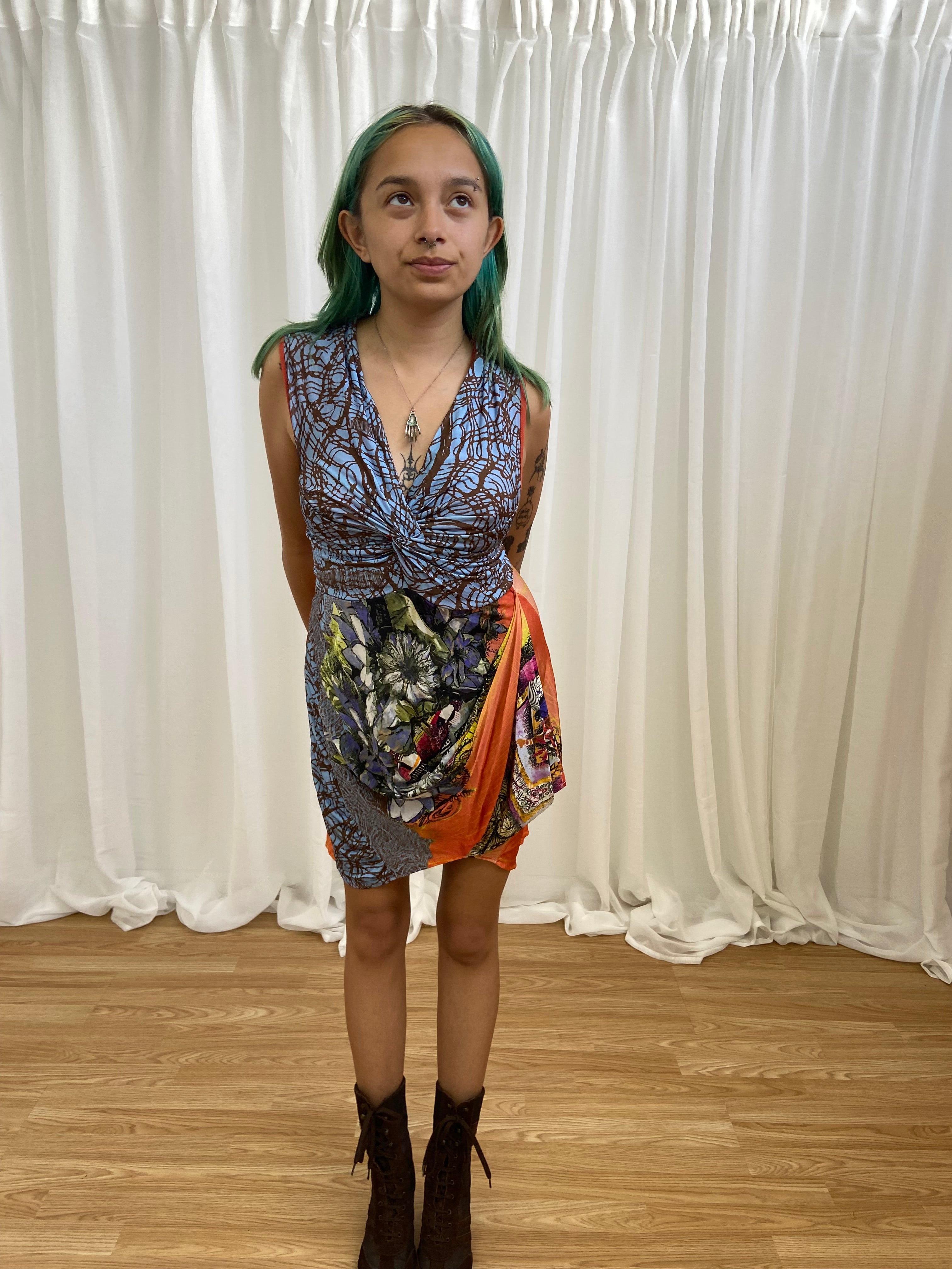 Save The Queen Funky Print Dress - Size XS/S