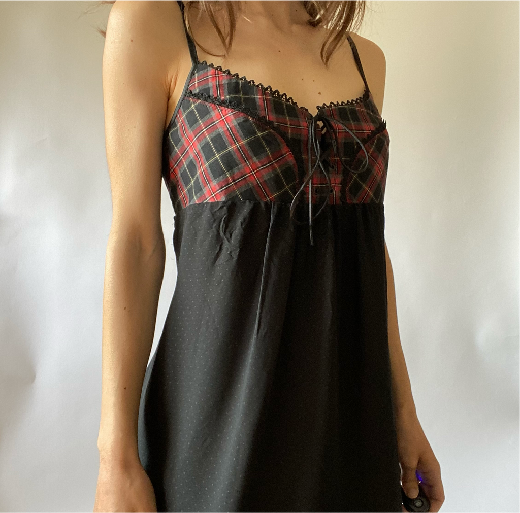Cop Copine Asymmetric Lace Up Dress - Size L - Funky Cat