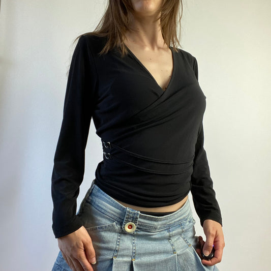 00s Buckle Long Sleeve Top - Size M