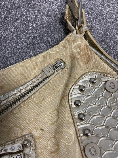 Vintage 00s Rhinestone Shoulder Bag - Funky Cat