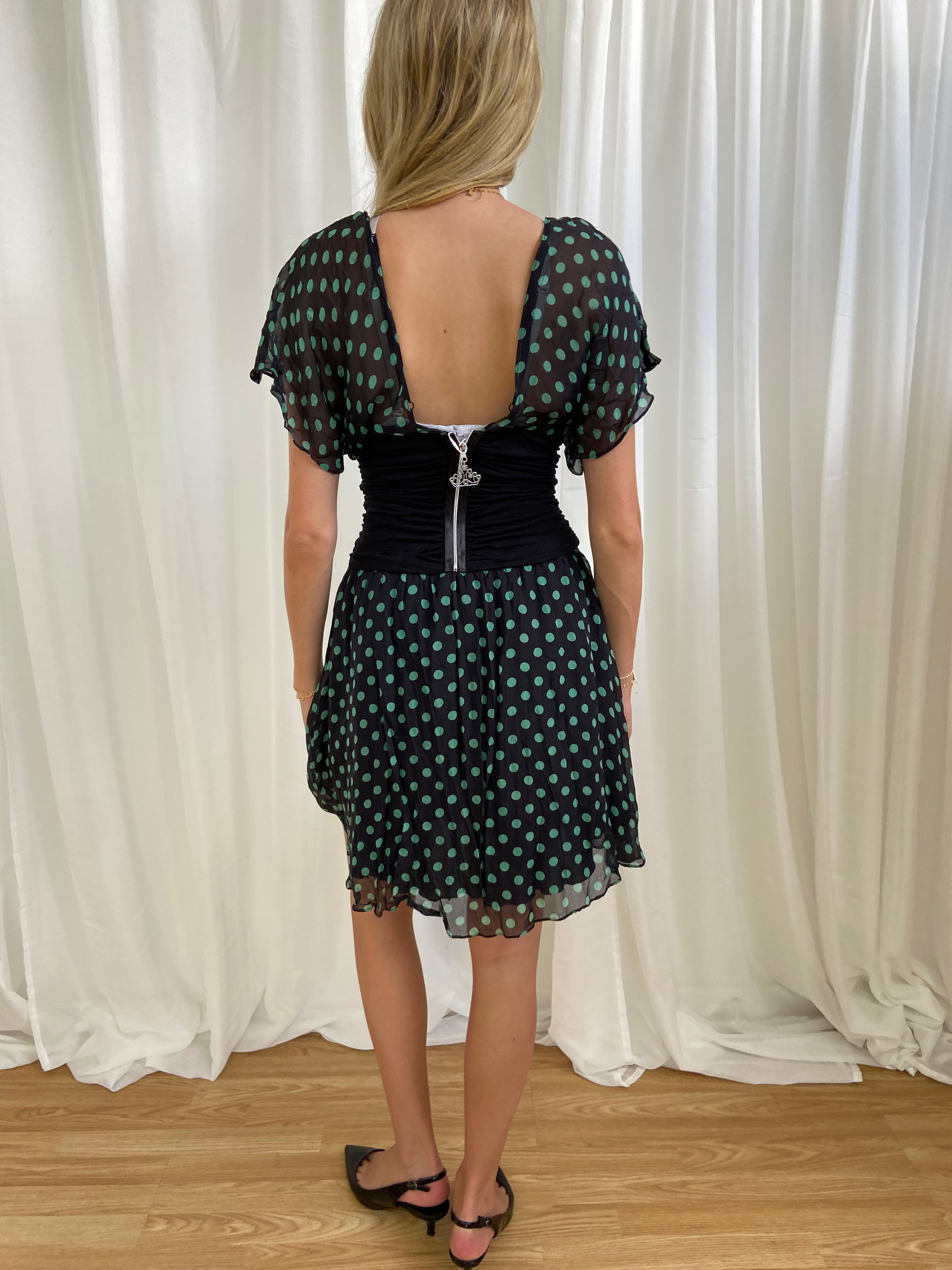 Fornarina Polka Dot Dress - Size M - Funky Cat
