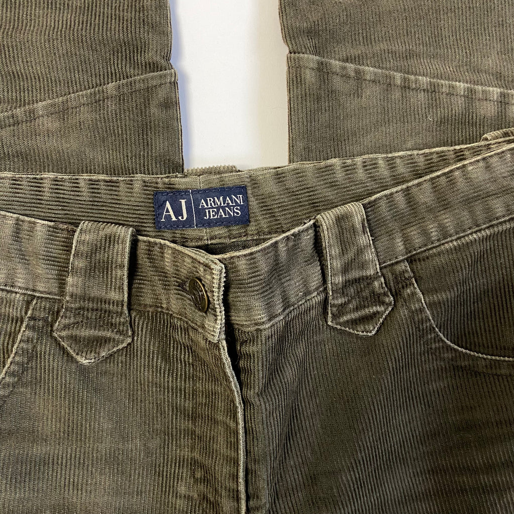 Armani Jeans Corduroy Trousers - Size 8/10 - Funky Cat