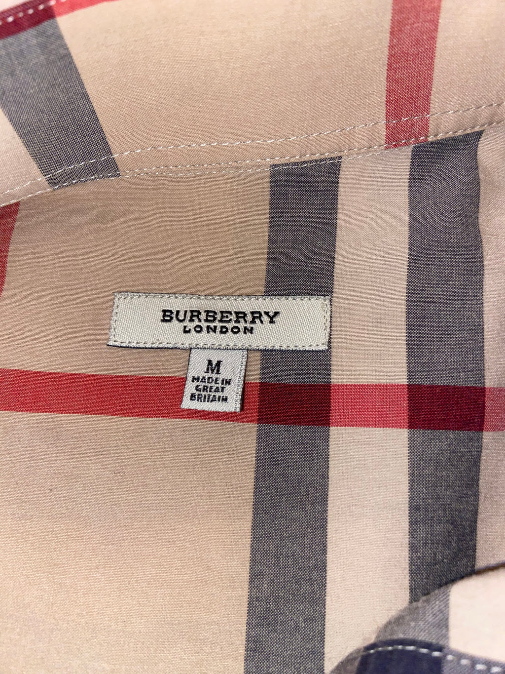 Burberry Checkered Shirt - Size M - Funky Cat