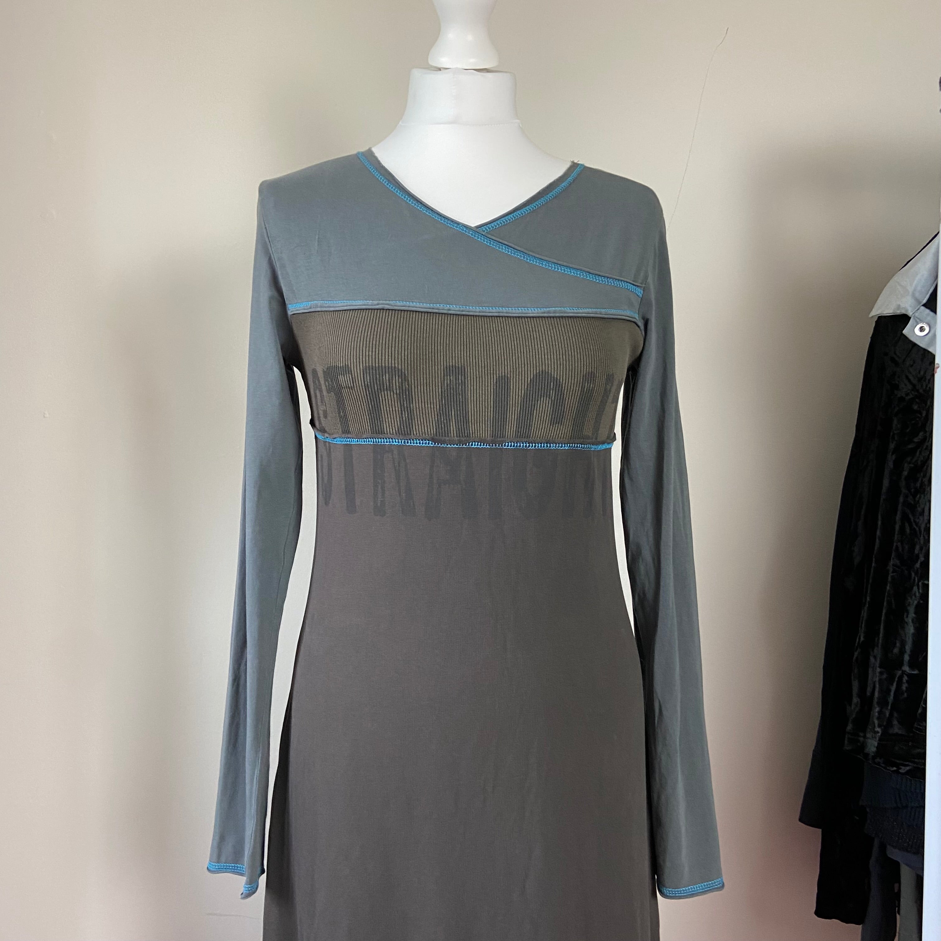 Cop Copine Graphic Long Sleeve Dress - Size L/XL - Funky Cat
