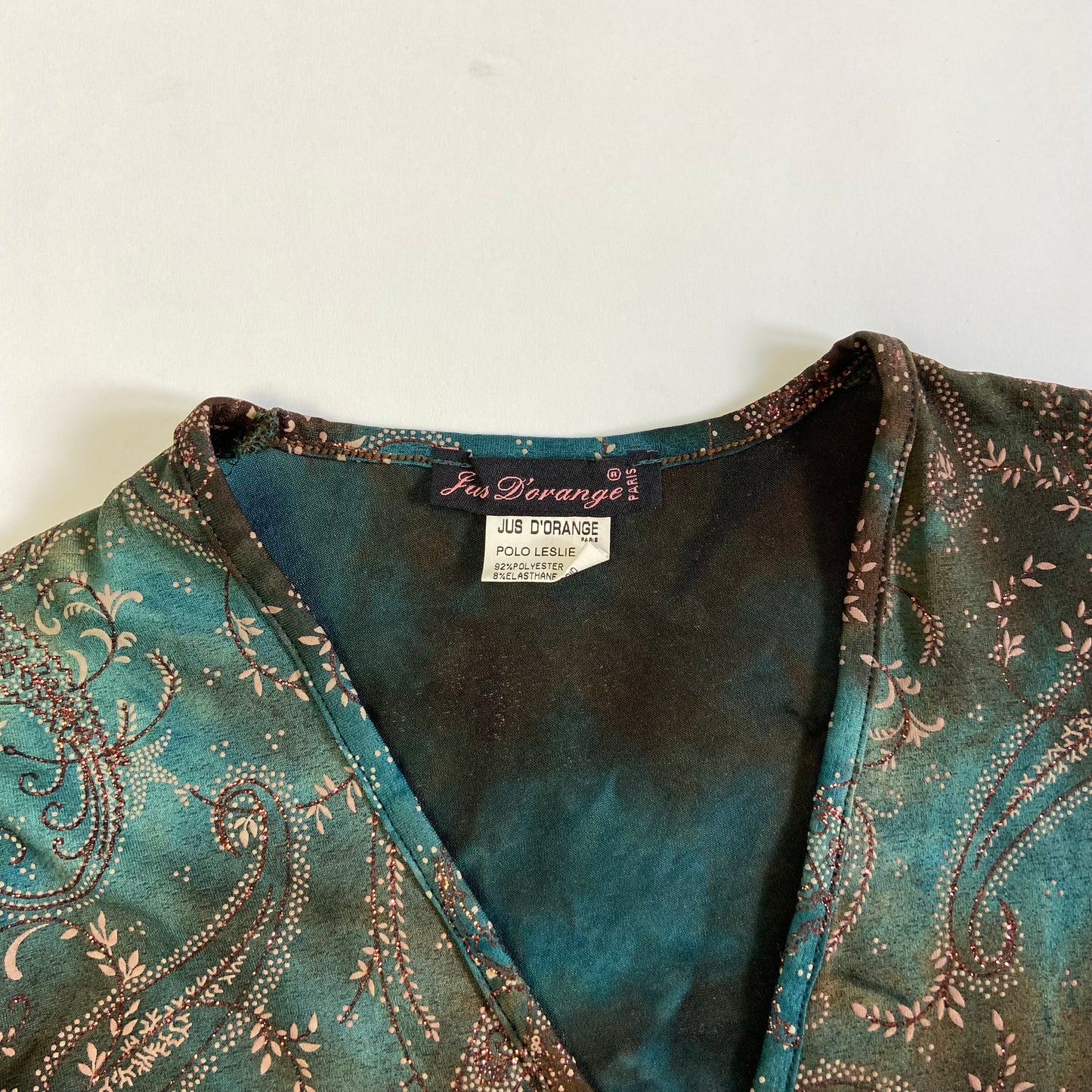 00s Sparkly Paisley Long Sleeve - Size M