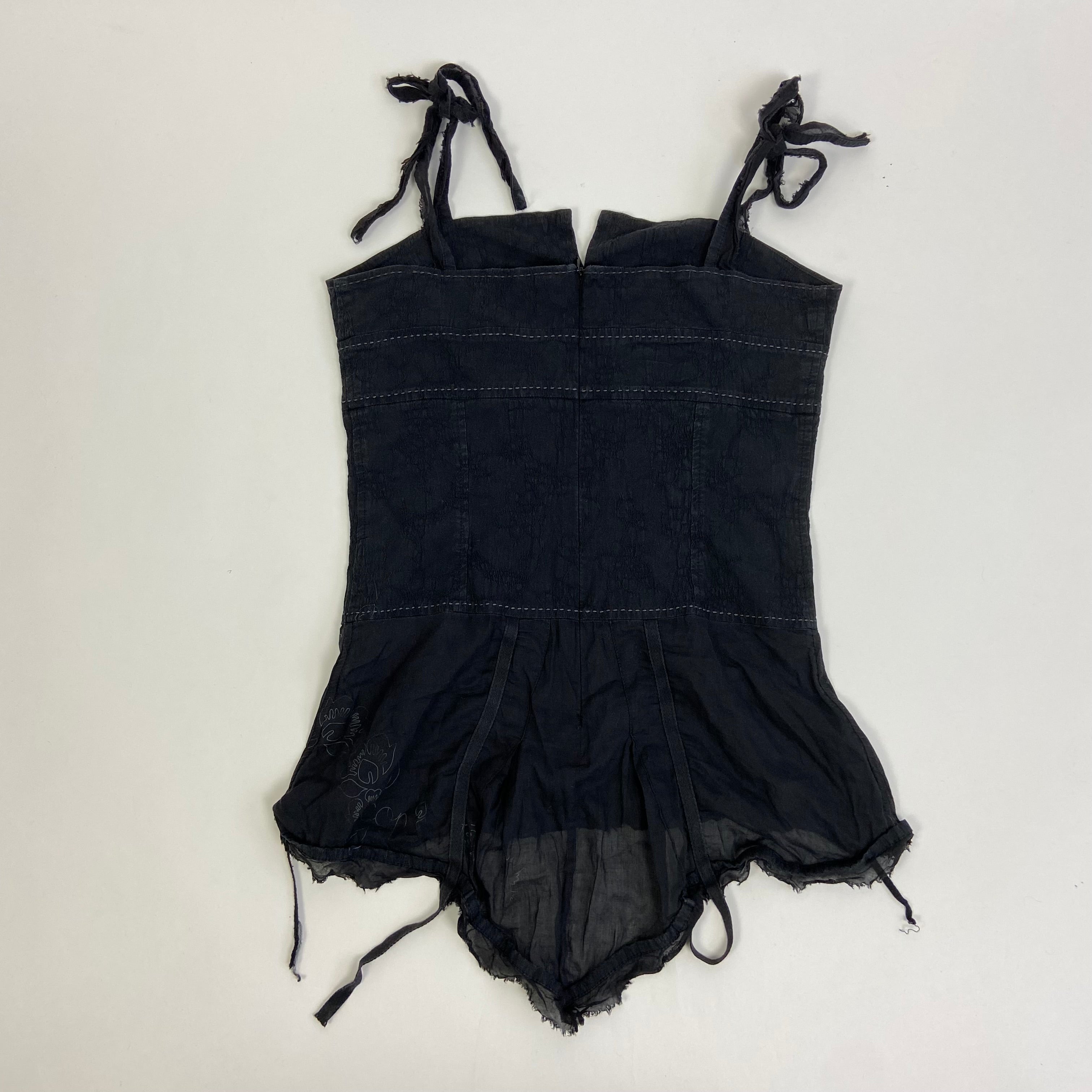 Cop Copine Asymmetric Strappy Top - Size L - Funky Cat