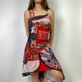 Save The Queen Abstract Asymmetric Dress - Size S - Funky Cat