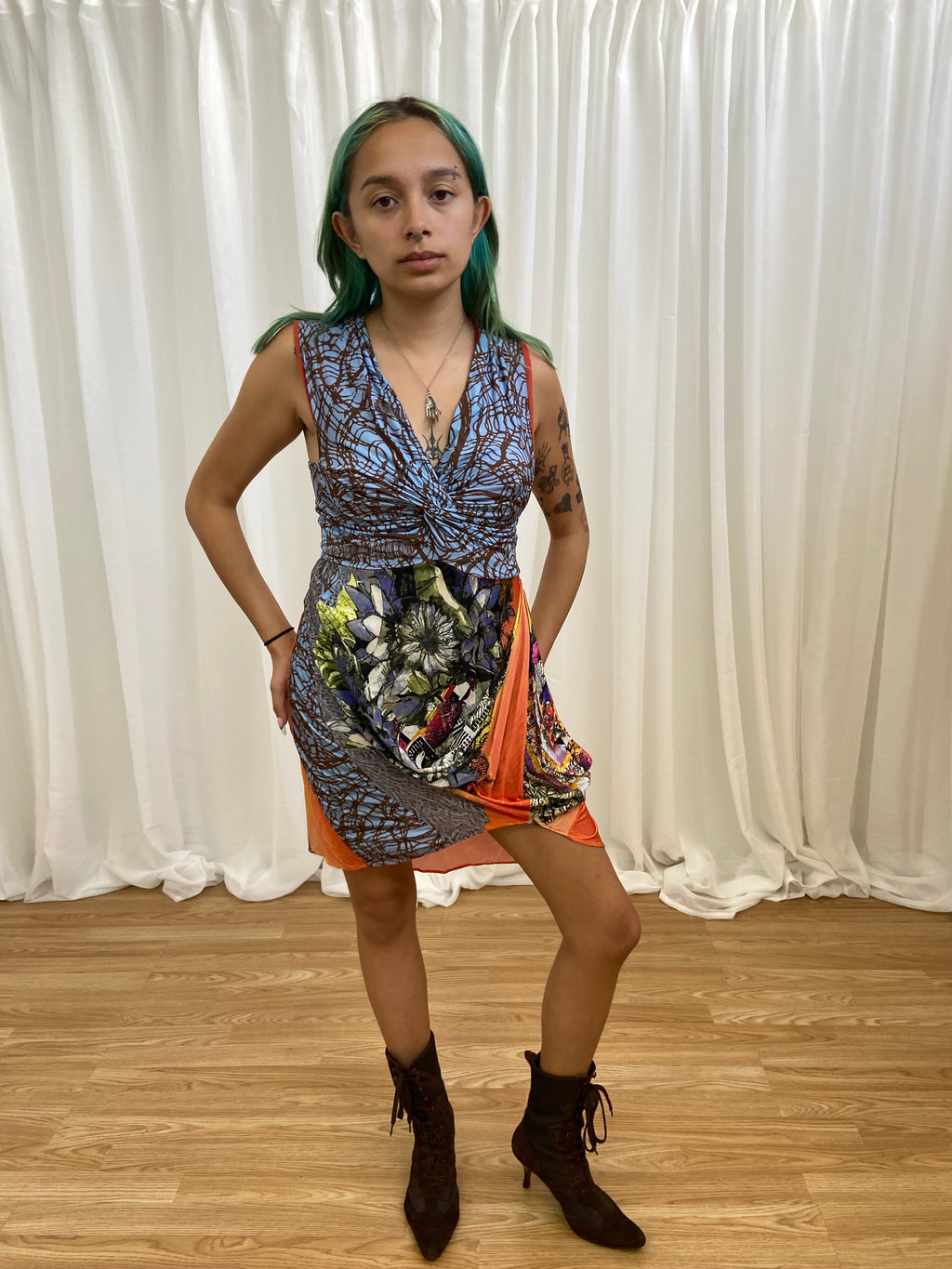 Save The Queen Funky Print Dress - Size XS/S