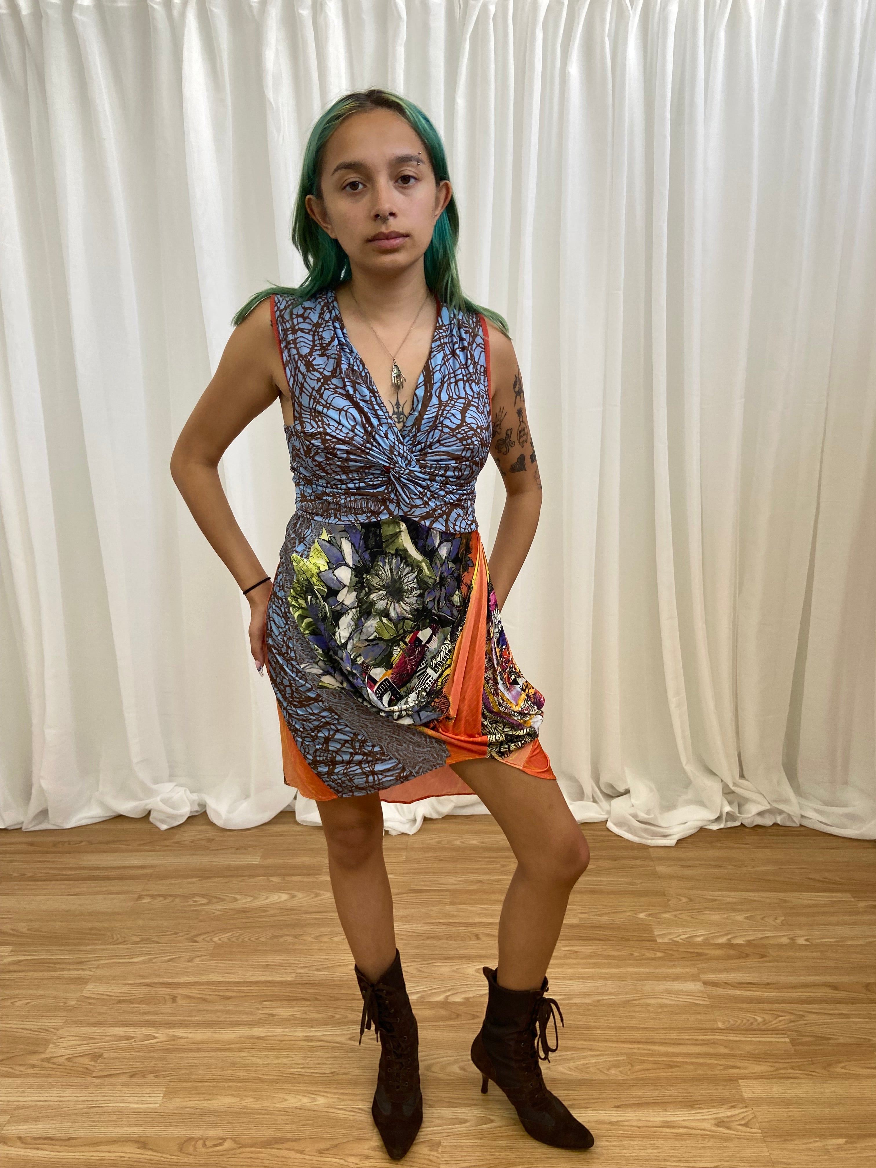 Save The Queen Funky Print Dress - Size XS/S