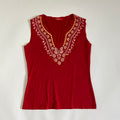 00s Graphic Detail Tank Top - Size L - Funky Cat