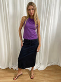 Vintage 00s Black Maxi Skirt - Size UK 6