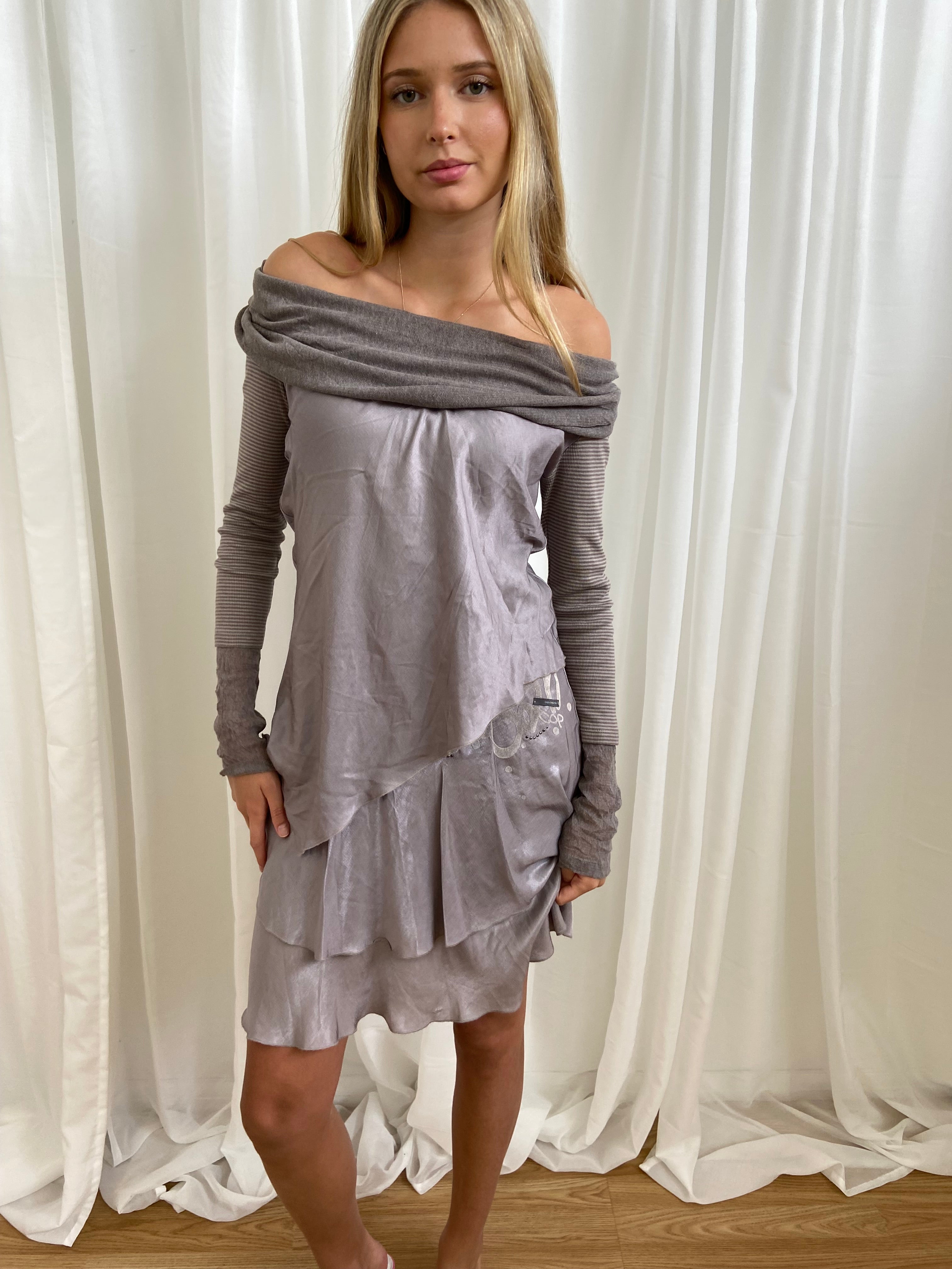 Cop Copine Off the Shoulder Top and Dress Set - Size S - Funky Cat