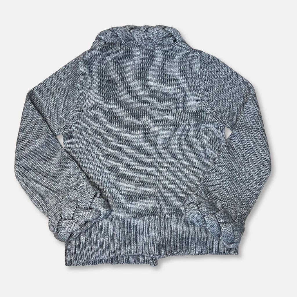 Tie Front Knit Cardigan - Size M - Funky Cat