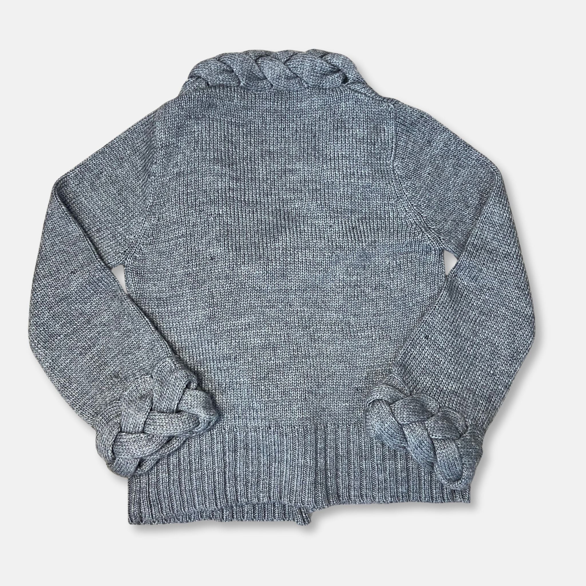 Tie Front Knit Cardigan - Size M - Funky Cat