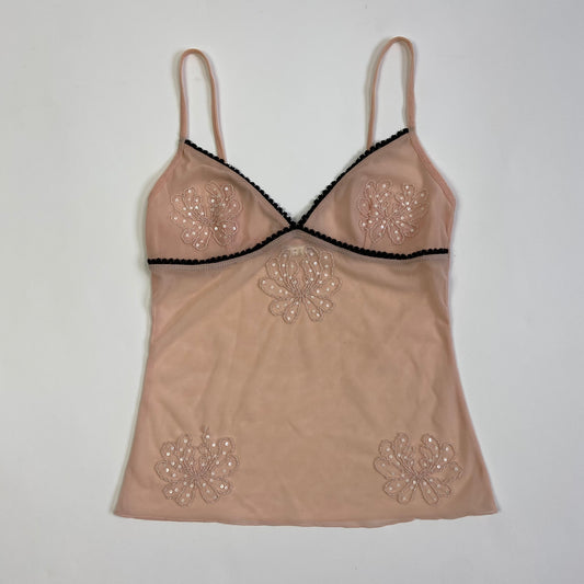 00s Beaded Mesh Cami - Size S