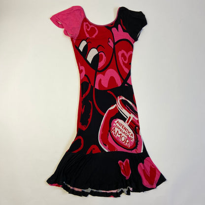 00s Graphic Ruffled Dress - Size S