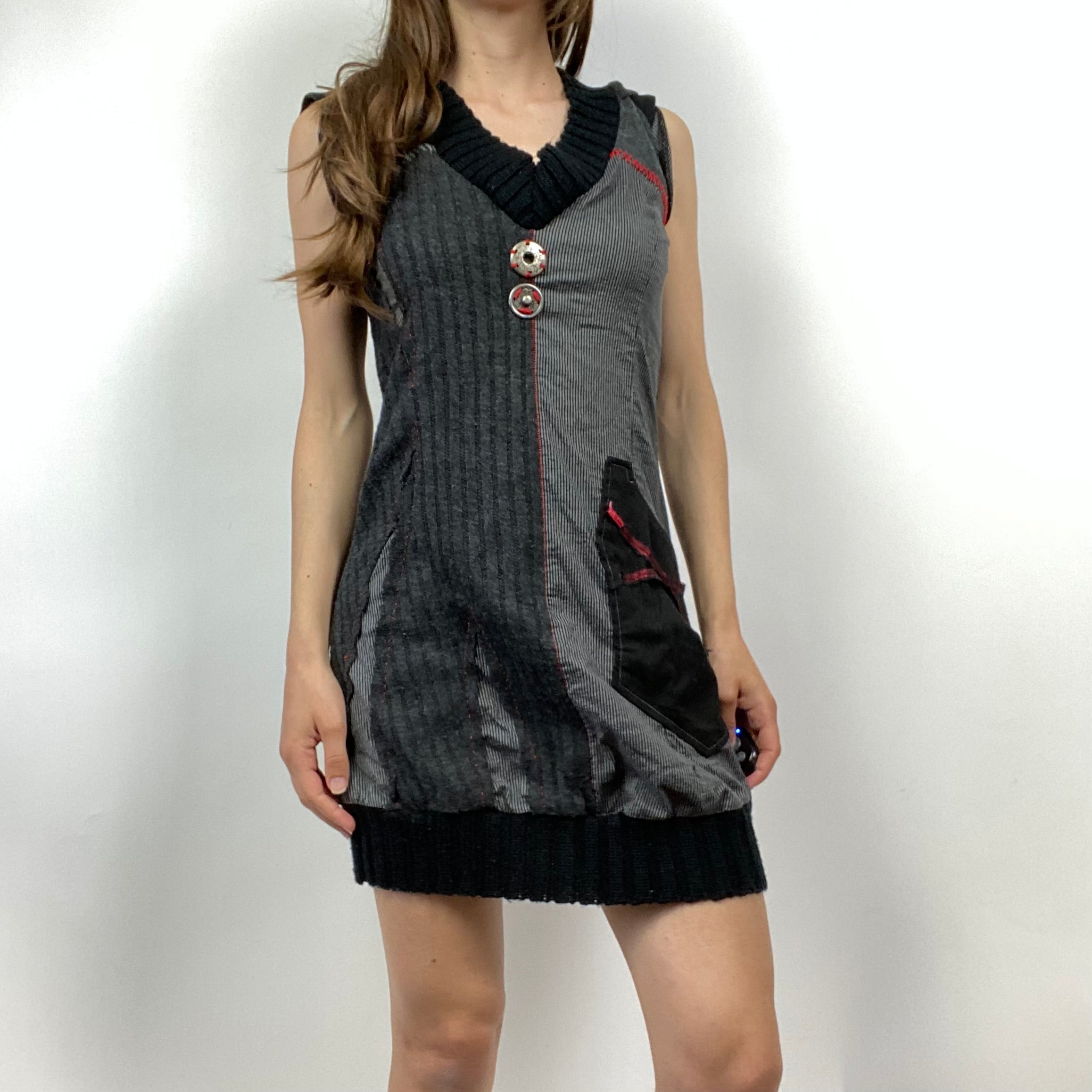 Archive Deconstructed Dress With Hoodie - Size S - Funky Cat