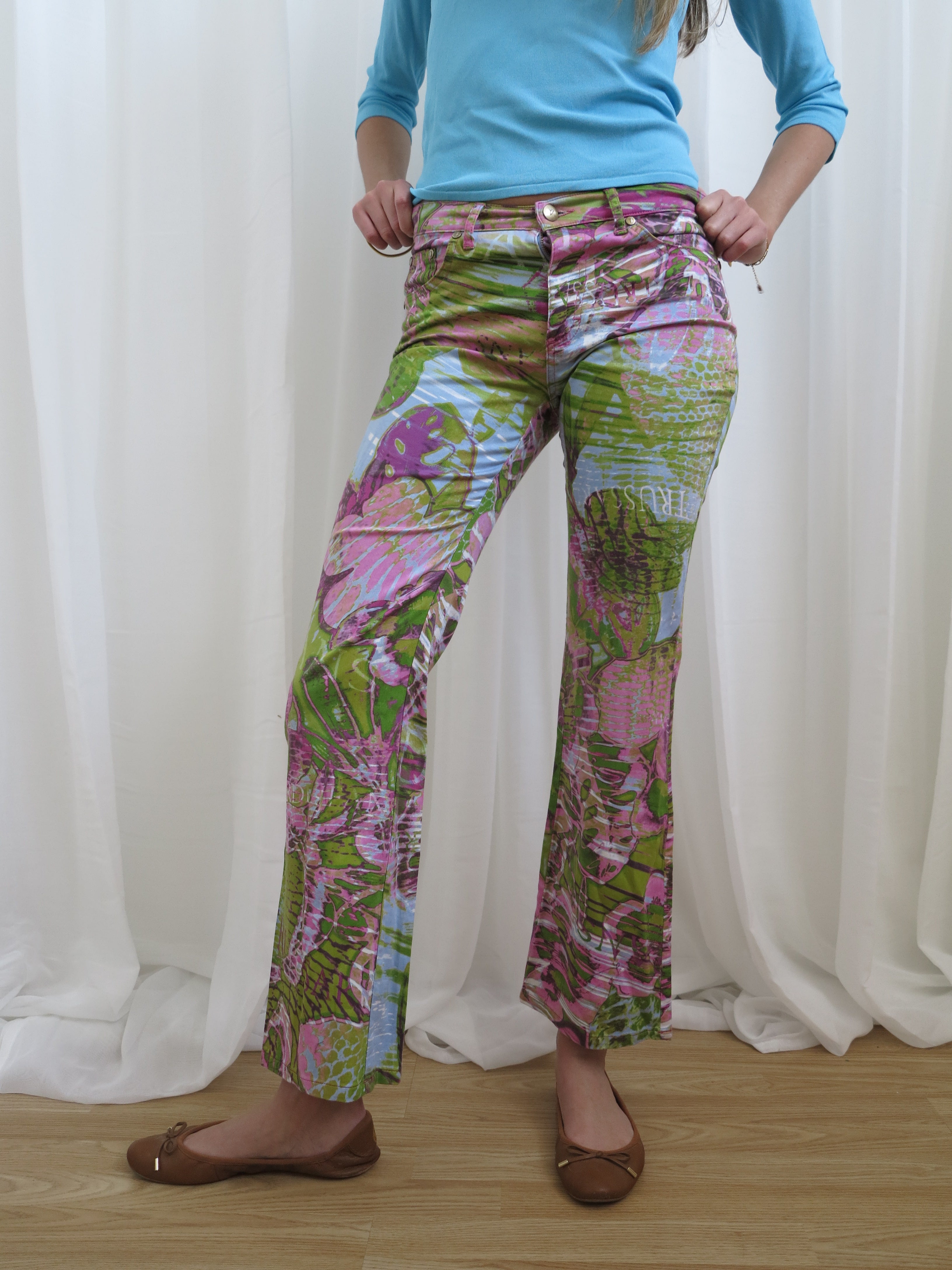 Abstract Print Funky Trousers - Size 8-10