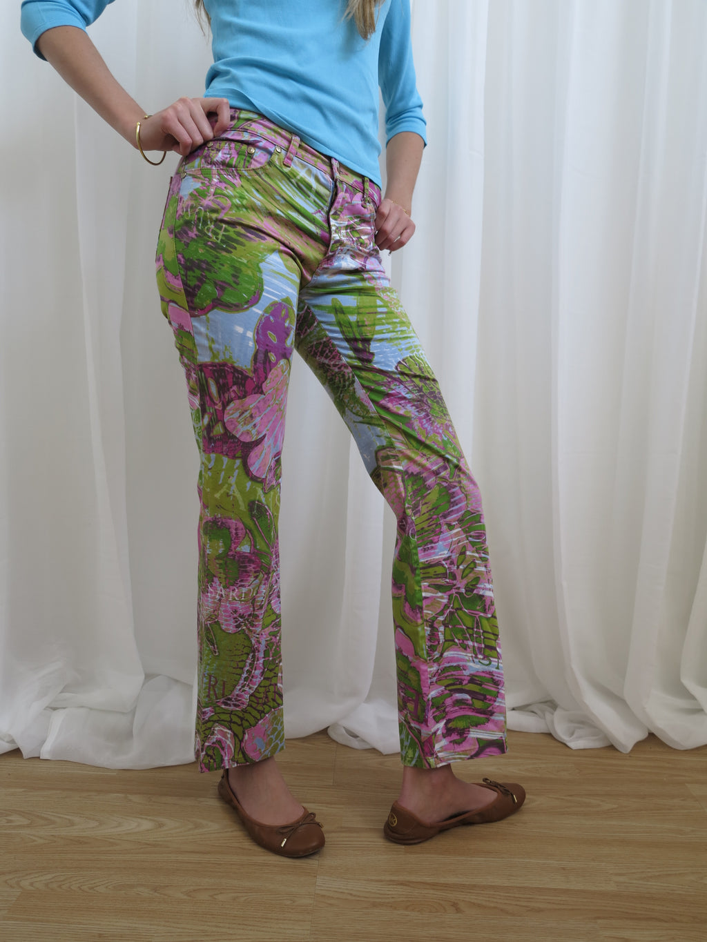 Abstract Print Funky Trousers - Size 8-10