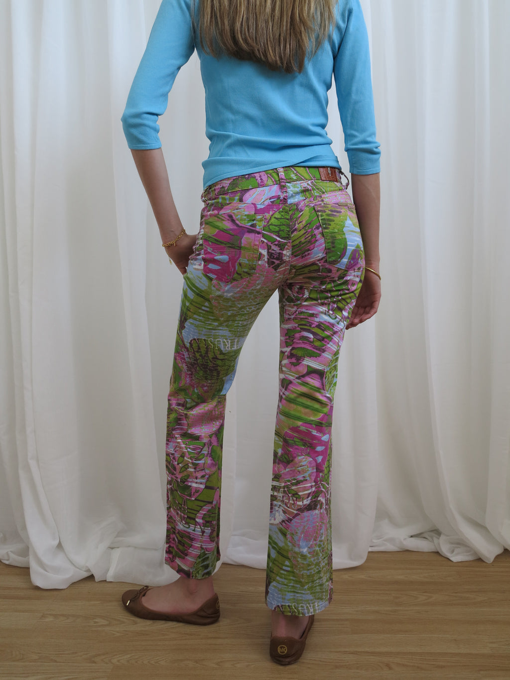 Abstract Print Funky Trousers - Size 8-10