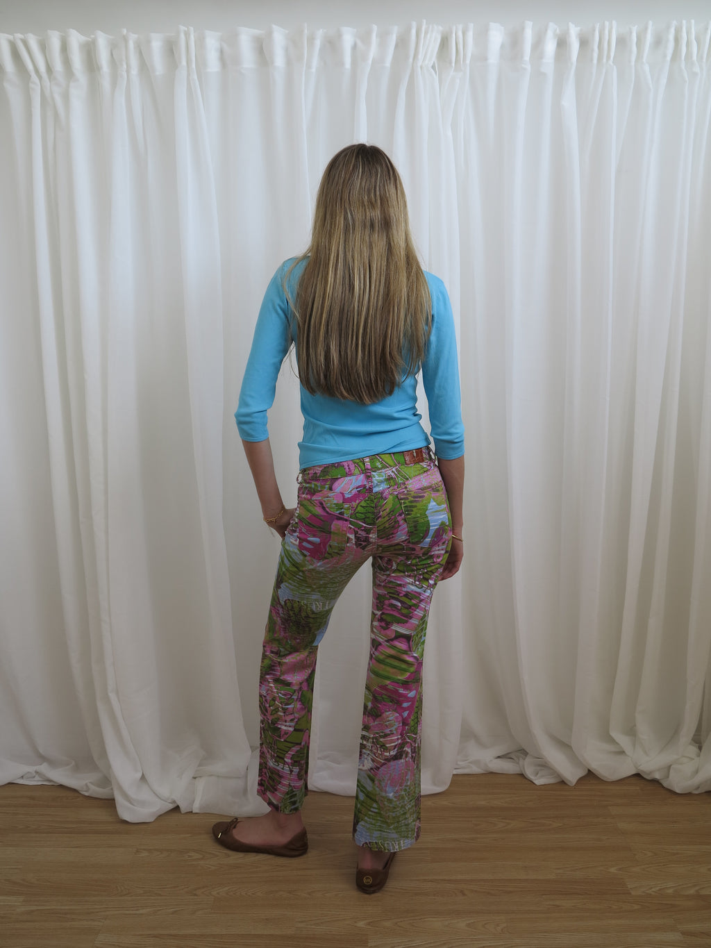 Abstract Print Funky Trousers - Size 8-10