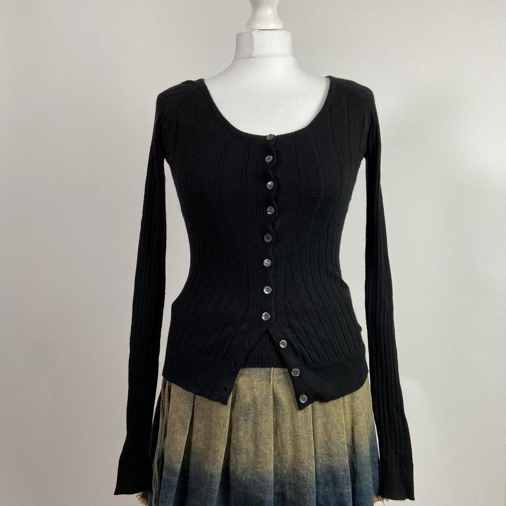 Dolce & Gabbana Ribbed Cardigan & Vest Set - Size XS - Funky Cat