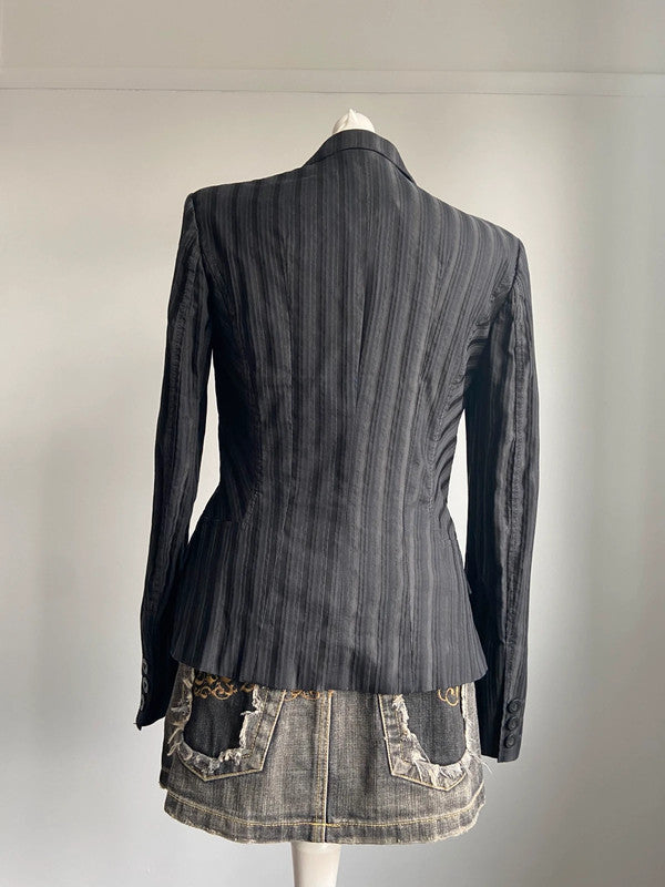 Roberto Cavalli Pinstripe Blazer Jacket - Size S/M