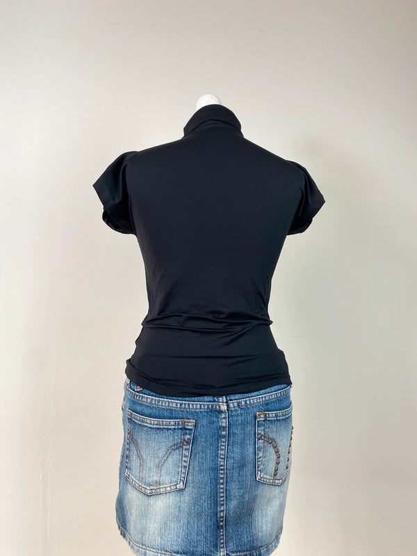 Guess Vintage High Neck Baby Tee - Size L