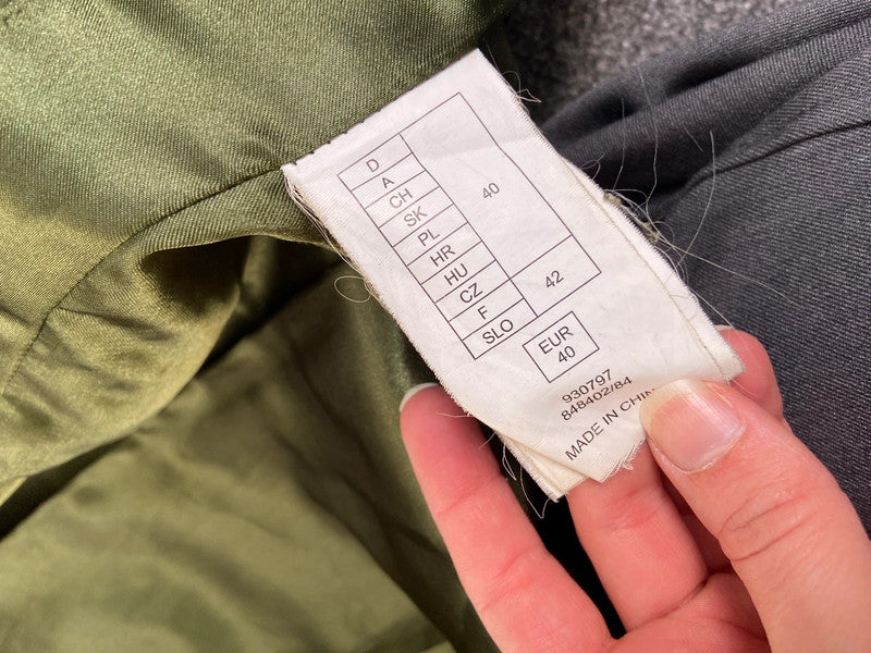 Vintage Green Leather Belted Trench Coat - Size M - Funky Cat