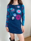 Desigual Funky Long Sleeve Dress - Size XS - Funky Cat