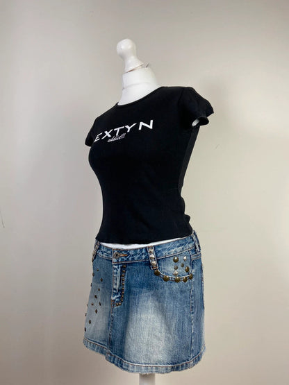 90s Spellout Baby Tee - Size S