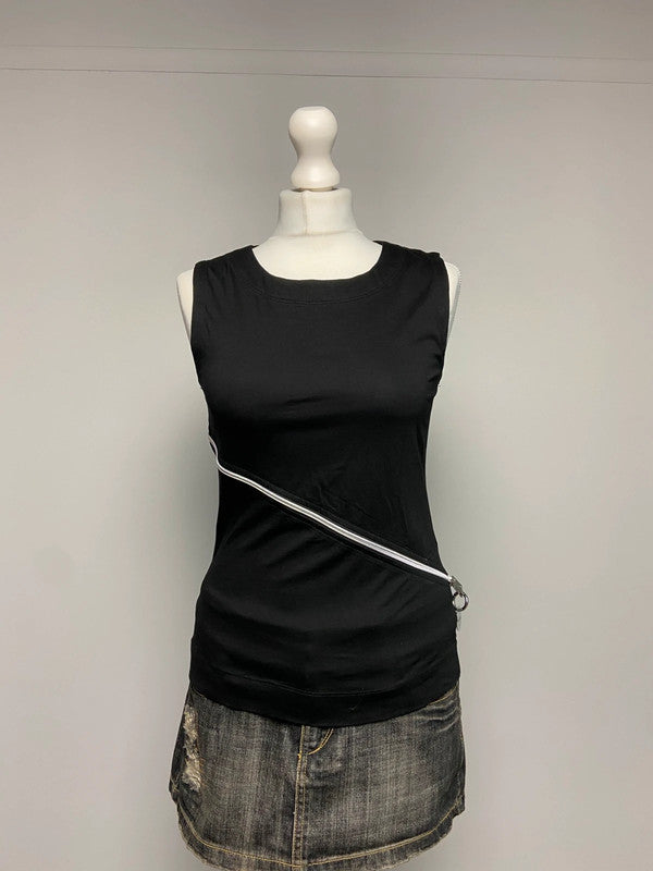 Diesel Zip Detail Vest - Size S - Funky Cat