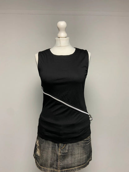 Diesel Zip Detail Vest - Size S - Funky Cat