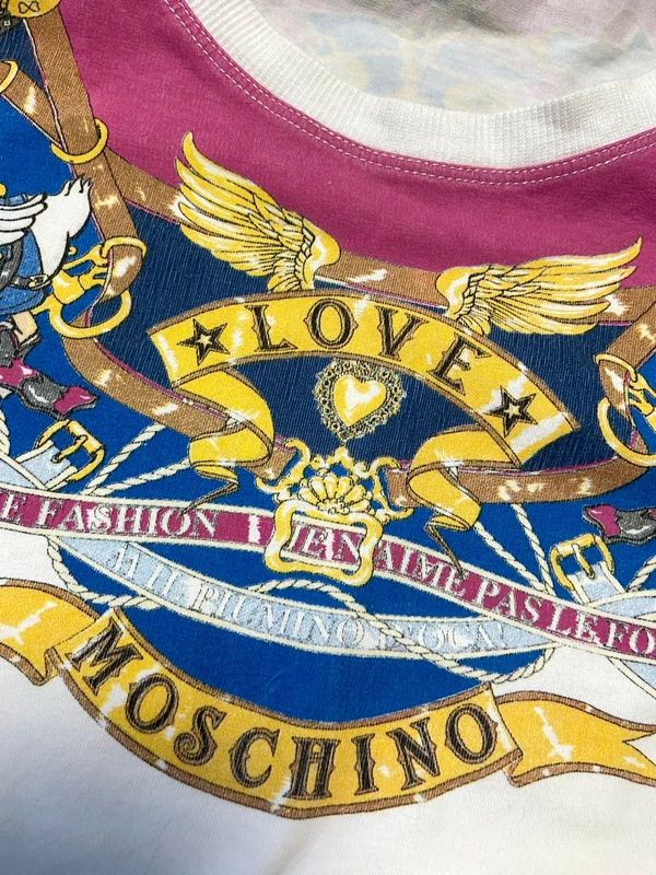 Vintage Moschino Baby Tee - Size S - Funky Cat