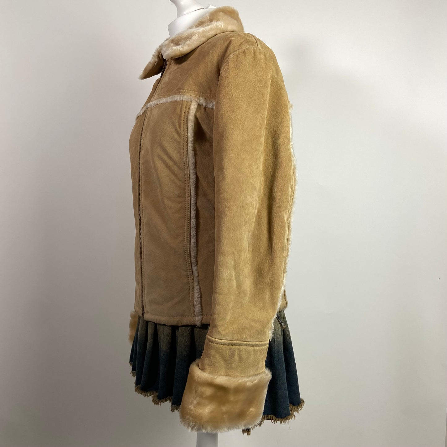 90s Suede and Fur Jacket - Size M