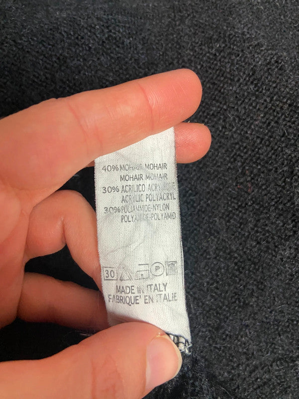 Vintage 00s Asymmetrical Off Shoulder Knit Jumper - Size S - Funky Cat