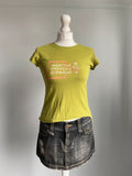 Marithe Francois Girbaud Baby Tee - Size S/M - Funky Cat