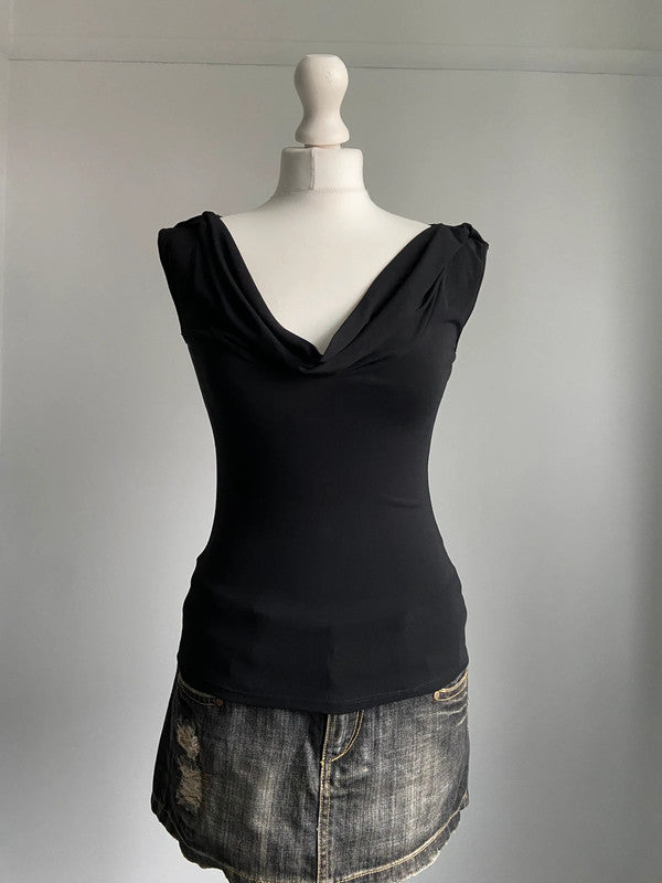 Blumarine Diamanté Slouchy Top - Size S - Funky Cat