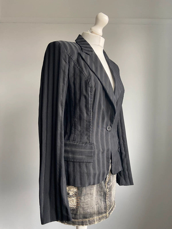 Roberto Cavalli Pinstripe Blazer Jacket - Size S/M