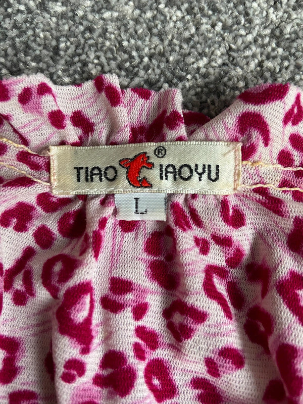 Vintage 00s Off The Shoulder Mesh Top - Size L - Funky Cat